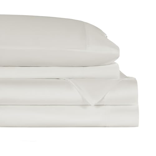 LBRO2M Mulberry Silk Modal Blending Satin Sheets Set Queen Size Fitted Sheet16 Deep Pocket Cool Bedding Sheet 4 Piece Wrinkle Resistant Soft Breathable (Queen, White) - Image 7