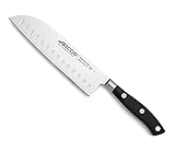 Arcos 233500 Serie Riviera - Santoku Messer MesserAsiatischerArt-KlingeausNitrumgeschmiedetemEdelstahl180mm-HandGriffPolyoxymethylen(POM) FarbeSchwarz, Schwarz