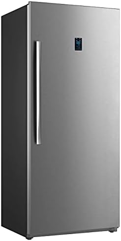 Smad Upright Freezers 21 Cubic Feet All Fridge/All Upright Freezer Convertible, Frost Free Freezer Upright Refrigerator, Digital Control, Door Ajar Alarm, Stainless Steel