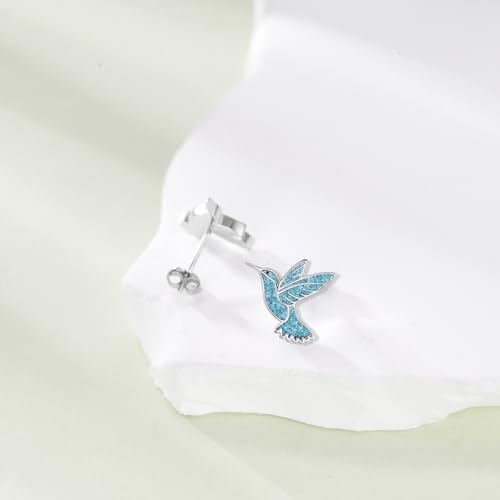 Image of Animal Stud Earrings 925 Sterling Silver Elephant /Unicorn /Chicken /Flamingo /Highland Cow /Hummingbird Earrings Animal Jewelry Gifts for Women