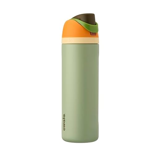 Owala FreeSip Insulated Stainless Steel Water Bottle with Straw for Sports and Travel, BPA-Free, 24-oz, Orange/Green (Camo Cool)