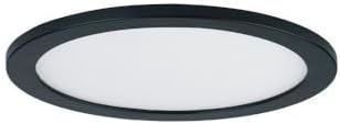 Maxim Wafer - 15W 1 LED Round Flush Mount-0.5 Inches Tall and 7 Inches Wide-Black Finish