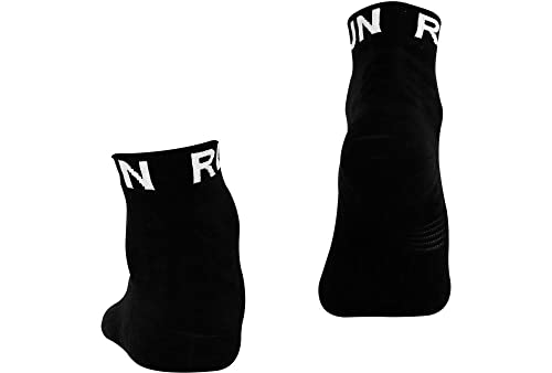 Meia Curta para Corrida Hupi - Running Pro Run Preto, Cor: Preto