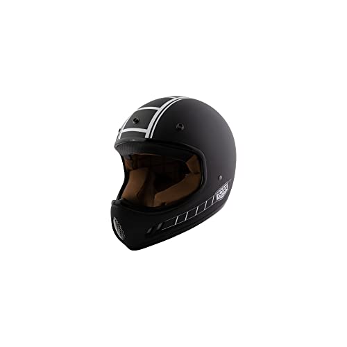 Casque Cross Torx Brad Legend Racer moto deux roues noir mat taille S