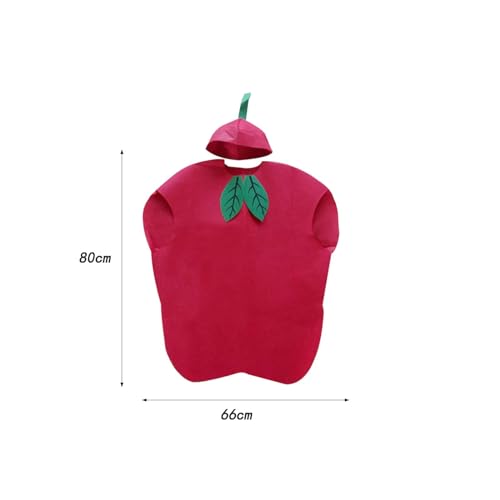 Generic 71058586103937663 Costume Set For Adults - Whimsical Food Cosplay Ensemble With Headwear, Apple thumb #4