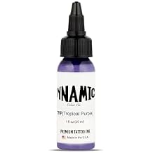 Dynamic Color Co Tropical Purple Tattoo Ink, 1oz Bottle Sterilized, Vegan & USA-Made Since 1990 Trusted by Artists Worldwide