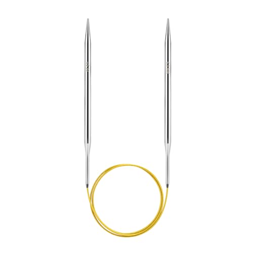 Soosui 6.0 mm Circular Knitting Needles US10|32 inches/80 Centimeters Long | Circular Knitting Needle, Made of Metal, Suitable for Weaving Scarves, Blankets, etc.
