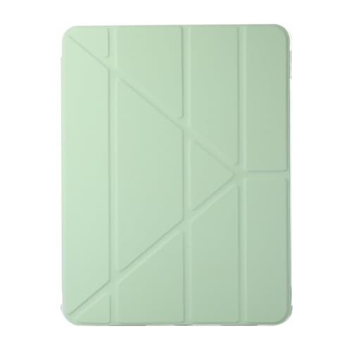 Étui iPad Pro 13 M4 vert matcha en cuir et silicone avec support