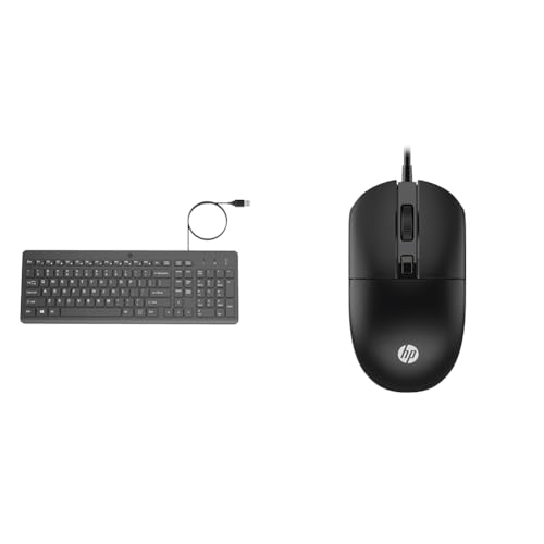 Image of HP 150 Wired Keyboard, Quick, Comfy and Ergonomically Design, 12Fn Shortcut Keys, Plug and Play USB