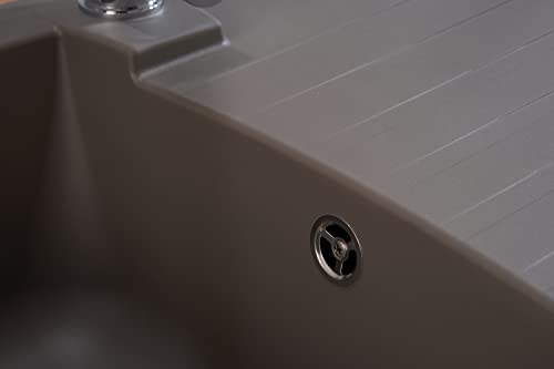 respekta Alineo100 Kitchen Sink, Concrete Grey, 86 cm