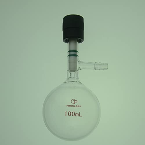 100mL Reaction Schlenk Round Bottom Flask with High Vacuum Valve