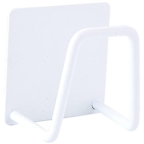 EdirFtra Porte-éponge Autocollant, Support pour Éponge de Cuisin en Acier Inoxydable, Porte Serviette Cuisine, Organisateur D'évier, Crochet Mural pour Cuisine et Salle de Bain 4.9 * 4.9CM,A Cover