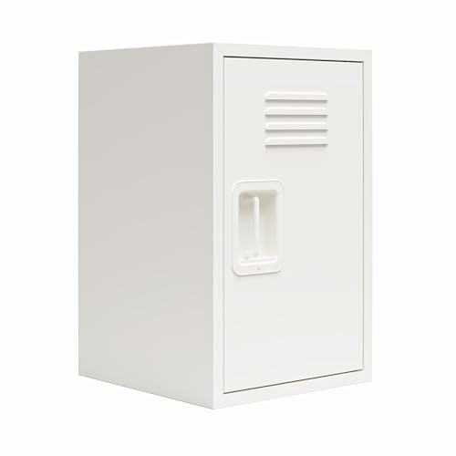 Max & Finn Little Seeds Casey Kids Stackable Mini Metal Storage Locker, White