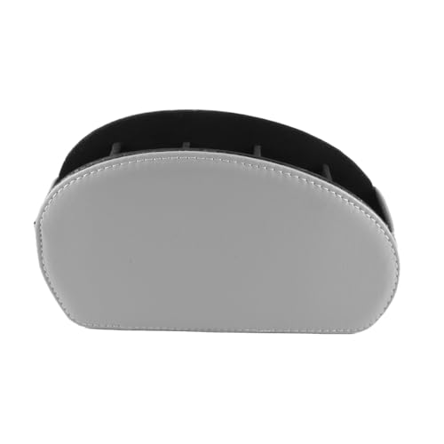 Hoite Fernbedienungshalter aus PU-Leder, 5 Fächer, passend für Bürobedarf, Make-up-Pinsel. (Grau)