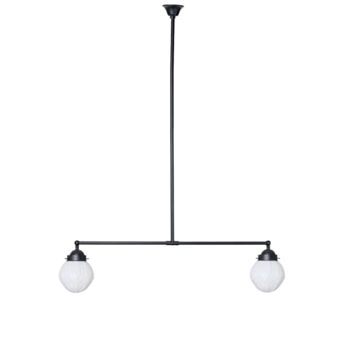 Lampe Moonlight T 2 lumières Victory luminaire haut de gamme en verre opalin