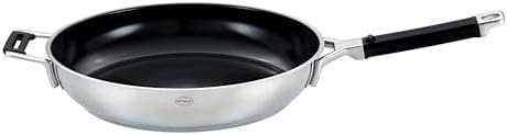 RÖSLE SILENCE PRO ProCeraPlus Bratpfanne, 32 cm, Edelstahl 18/10 | Universalpfanne mit robuster Antihaft-Keramikversiegelung, hitzebeständig bis 260 °C, silbern/schwarz