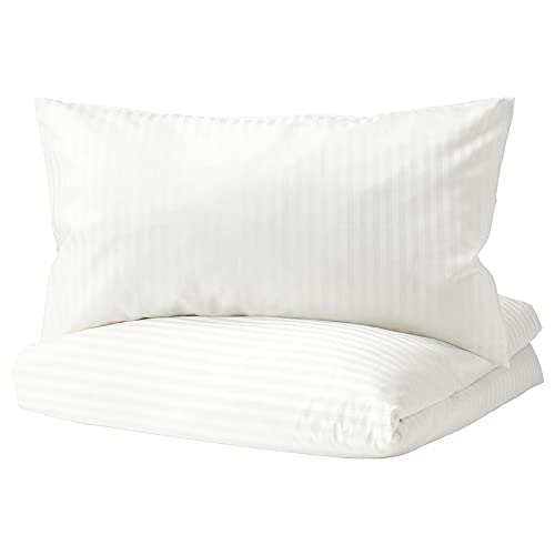 IKEA NATTJASMIN Duvet Cover and 2 Pillowcases, white240x220/50x80 cm (94x87/20x32) by Retail World Online-image-29