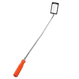 TOMETURE Espejo de Inspección para Vehículos Diseño Telescópico y Acero Inoxidable, Espejo Portátil Rectangular para Inspección Interior y Fondo de Coche