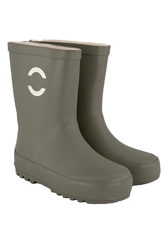 Mikk-line Gummistiefel Kinder 19 | Gefütterte Regenstiefel Dusty Olive | Wasserdichte Regenschuhe & Kinderstiefel