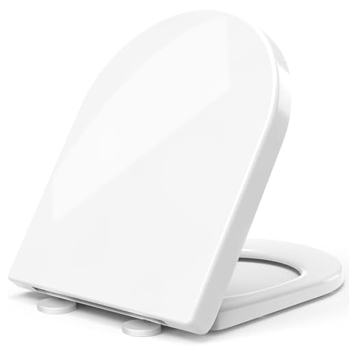 STOREMIC Toilettendeckel, WC Sitz mit Absenkautomatik, Klodeckel D-Form mit Quick Release Funktion für einfache Montage & Reinigung, Antibakteriell Klobrille aus Duroplast, Verstellbaren Scharnieren