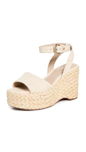 Sam Edelman Women's April Wedge Sandal Linen Raffia 9.5...