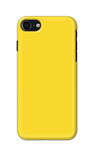 Image of Printed Hard Back Cover Case for Apple iPhone 7 | iPhone 8 | iPhone SE 2020 | SE2 2020 | iPhone SE3 2022 Back Cover (Plain Yellow) -1803