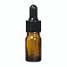 TOPWEL 5ml 12pcs Amber Glass Essential Oil Bottles and Eyed Dropper Caps (Black)