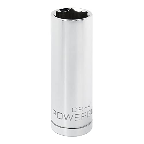 Image of Powerbuilt 1 /2 Inch Drive x 3 /4 Inch SAE Deep Socket, 6 Point, Chrome-Vanadium made, Size Marking - 642203