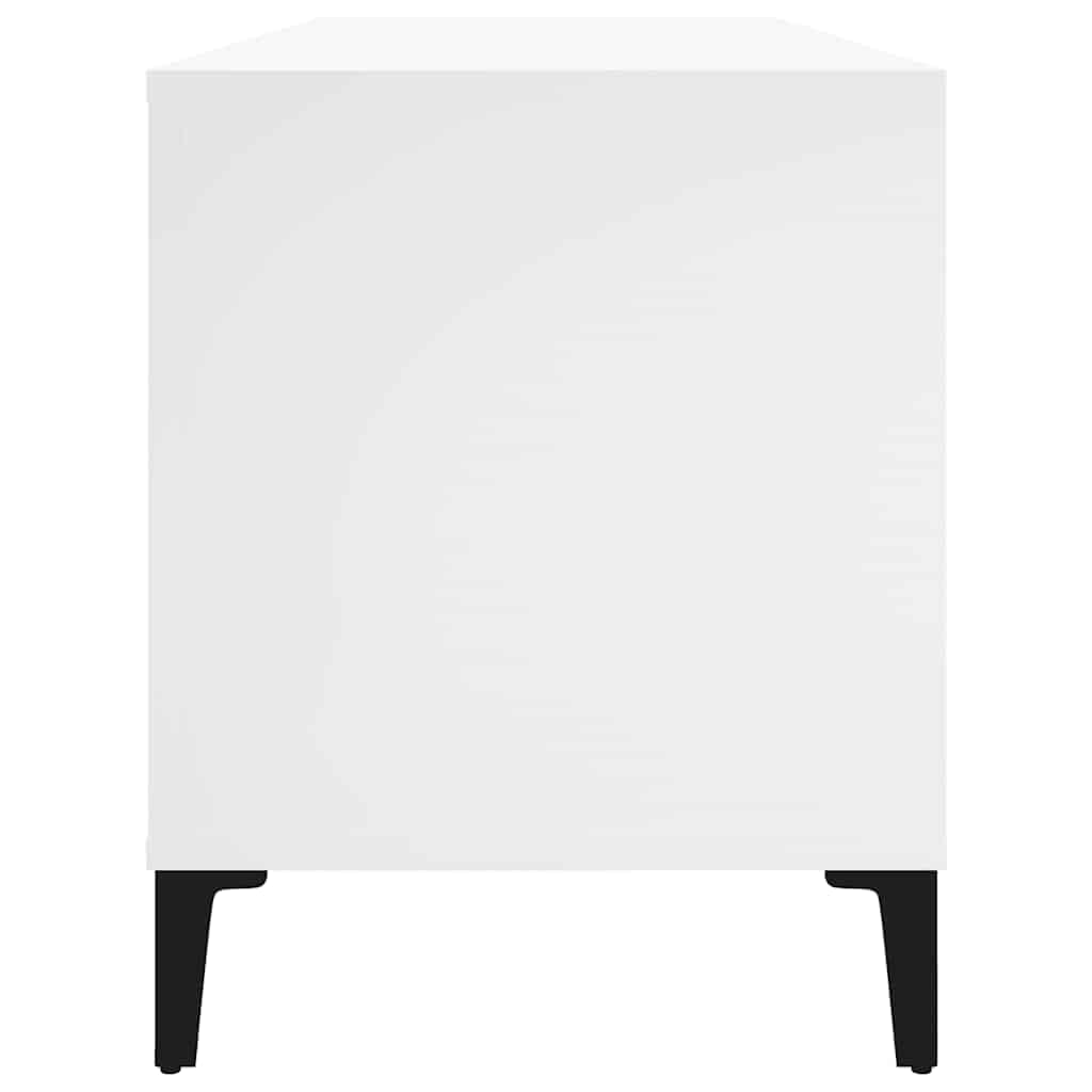 vidaXL Szafka na płyty, biała, 100x38x48 cm, materiał drewnopochodny, szafka na płyty winylowe, szafka, szafka boczna, mebel na płyty winylowe, komoda
