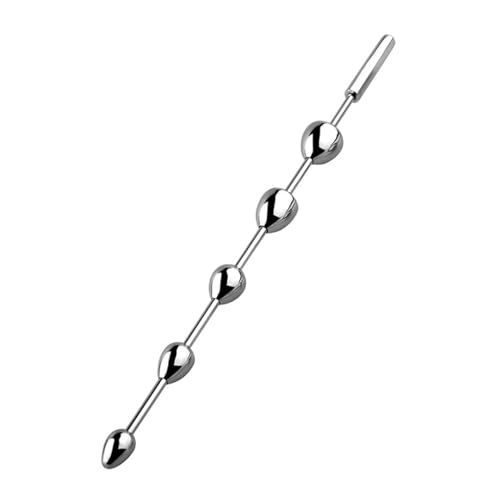 Two Sizes of Bead Design Horse Eye Rod, Men's Stainless Steel Exercise Rod-USRM04 (L)