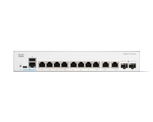 Image of Cisco Catalyst 1300-8T-E-2G Managed Switch, 8 Port GE, Ext PS, 2x1GE Combo, Limited Lifetime Protection (C1300-8T-E-2G)