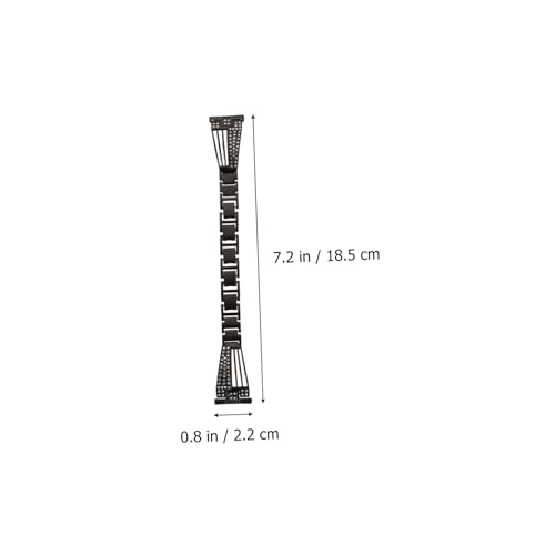 Correa de acero inoxidable resistente con banda de reloj de rhinestone elegante 2