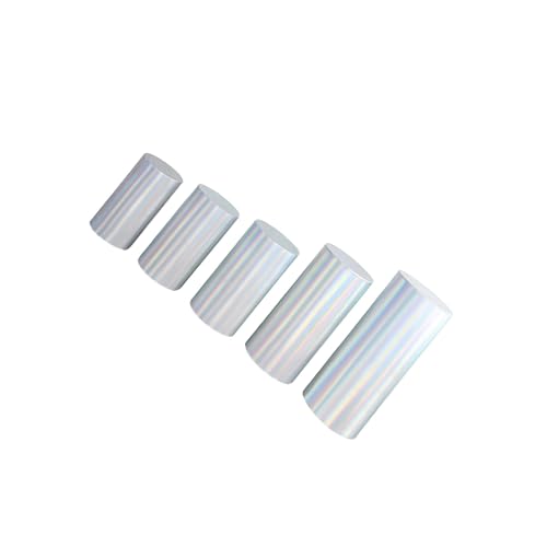 Couvercles de socle de cylindre argent brillant, ensemble extensible de 5 pièces