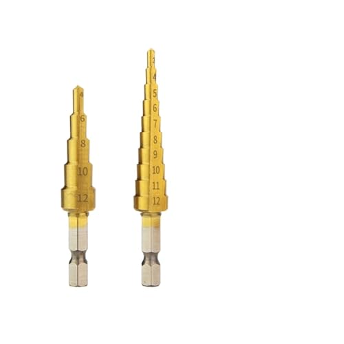 Foret étagé conique HSS pour métal et bois haute précision 3-12 mm