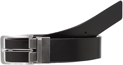 Calvin Klein Cinturón Hombre con Hebilla Rectangular, Marrón (Black/Brown), 105 Cm