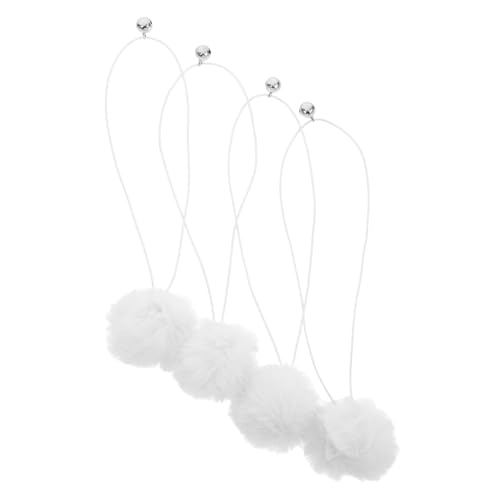 ibasenice 4 De Repuesto para Juguetes De Gato Interactivas De Color Beige con Cascabel Colgantes De Peluche