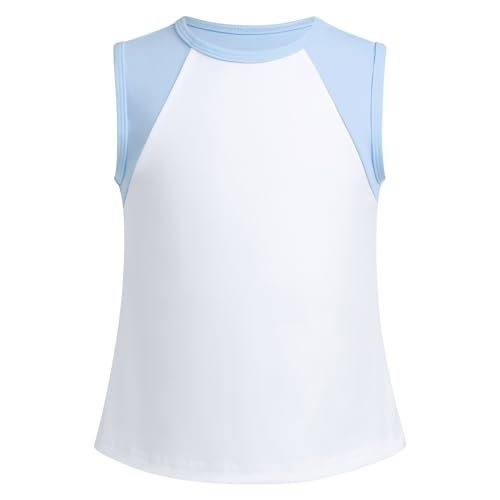 Image of ODASDO Girls Tennis Golf Outfit Sleeveless Dress Tank Top with Pocket Shorts Skorts Set Sportswear Workout Athletic Clothes