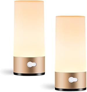 KKMOL Retro LED Night Light for Home - Battery Operated Table Lamps, Motion Sensor Lights Indoor/Outdoor, Battery Powered Lamp, Wireless Lamp for Bedroom,Living,Hallway,Kitchen