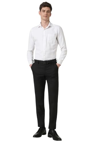 Image of Peter England Men Regular Mid Rise Everyday Woven Formal Trouser