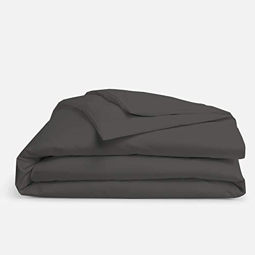 Image of Duvet Cover Set Single Size Bed (60x92 Inch) 1 Duvet Cover + 2 Pillow Covers with Zipper 400 TC Microfiber Luxurious Quilt, Comforter, Rajai, Dohar Blanket Cover (Dark Grey)