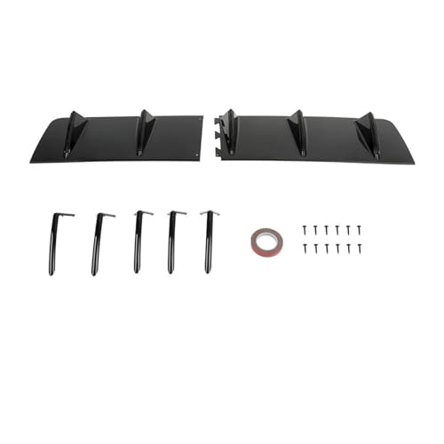 Difusor trasero universal de ABS con estilo de aleta de tiburón para paragolpes de coche
