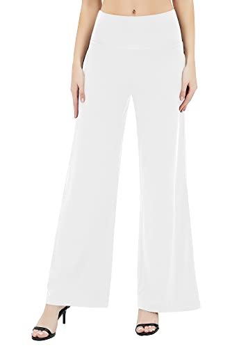 Urban CoCo Women's Dress Pants Solid Wide Leg Casual Sport Trousers Straight Leg High Waist Stretch Pants2