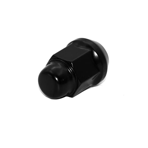 Image of 20pcs Black M12x1.5 Closed End Bulge Acorn Lug Nuts, 1.4 inch Length Cone Seat 19mm Hex