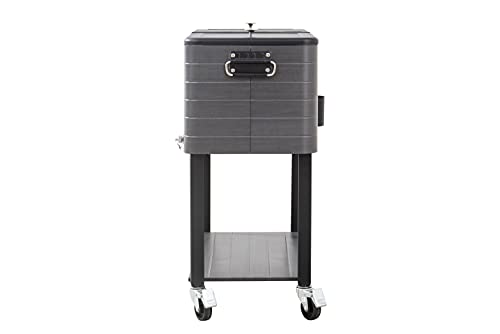 Sunjoy Cooler, Gray Wood Grain Finish, 80 Quart/20 Gallon Capacity