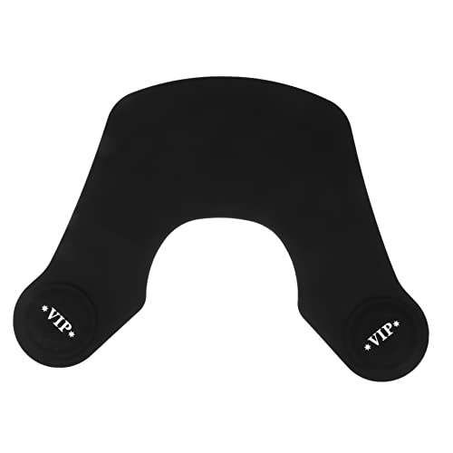 PATKAW Mantón de la hombrera del corte de pelo protector de cuello de corte de pelo Salón paño de corte de pelo capa de peluquero de silicona hombrera de corte de pelo gel de sílice Black