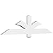 Ekena Millwork GBP060X15X0204RED00 Redmond Architectural Grade PVC Gable Brackets 60"W x 15"H x 2"D x 4"F, 6/12 Pitch