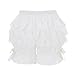 Women Ruffle Shorts Y2k Lace Trim Cute Lolita Bloomer White M