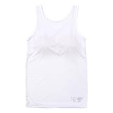 [Airin] モダン ガールズ カップ付きインナー タンクトップ ブラトップ 接触冷感 (150cm/160cm/165cm) (ホワイト/ブラック) 572 ホワイト