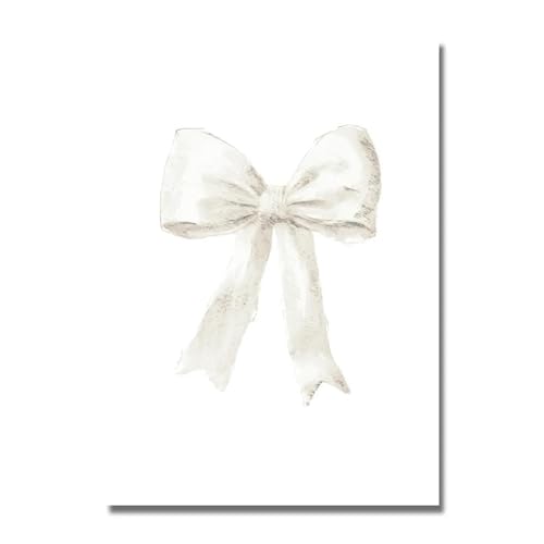 Cuadro sobre lienzo de lazo blanco de 40x60 cm para decoración estética 2