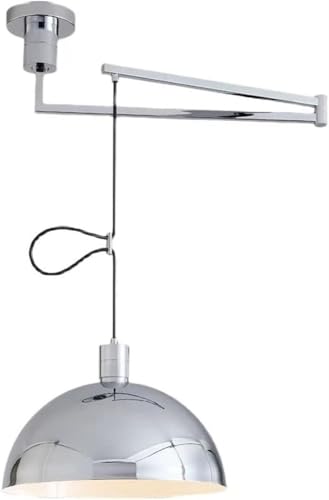 HVVRNEWF Mid Century Chrome Adjustable Swing Arm Pendant Light Modern Dining Room Ceiling Light...